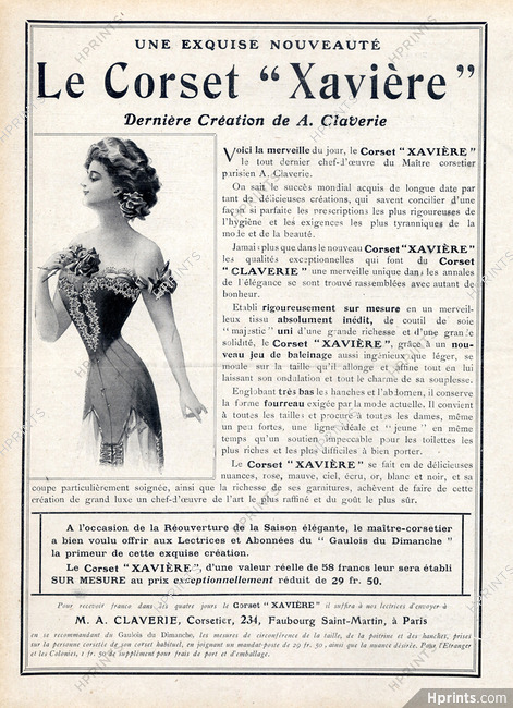 Claverie (Lingerie) 1908 "Xaviere"