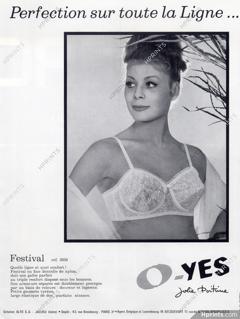 O-Yes (Lingerie) Ets Alto 1963 "Festival" Brassiere