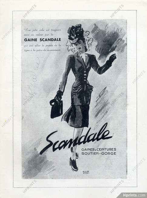 Scandale (Lingerie) 1943 M.S de Saint Marc, Girdle