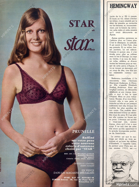 Star (Lingerie) 1971 Model Prunelle Bra
