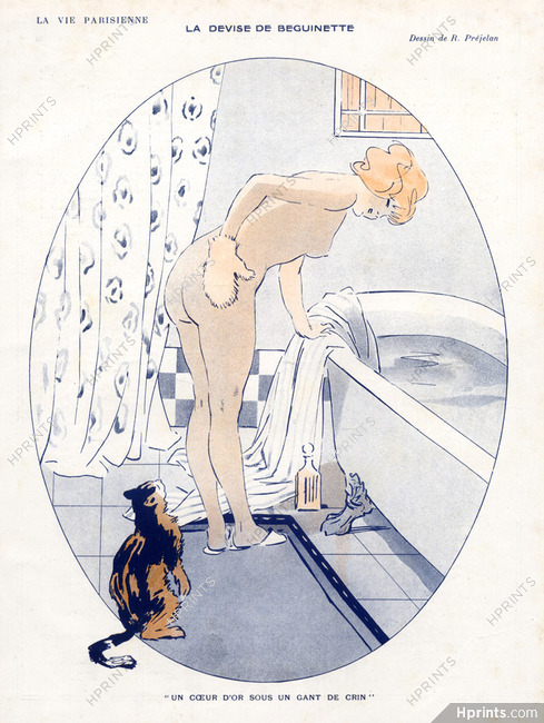 René Préjelan 1913 Béguinette Nude in his Bathroom