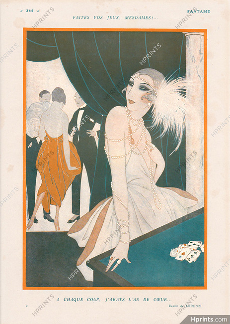 Fabius (Alberto Fabio) Lorenzi 1920 Roaring Twenties, Elegant Parisienne, Casino, Gambling
