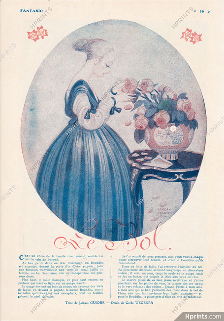 Gerda Wegener 1916 Le Bol, Texte Jacques Cendre