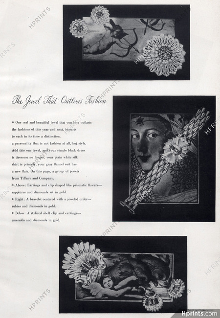Tiffany & Co. (High Jewelry) 1943 Earrings Clip Flowers, Bracelet, Stylized Shell Clip