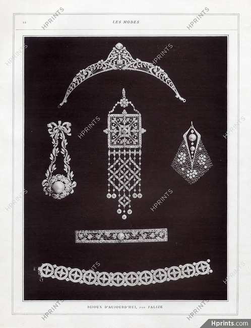 Falize (Jewels) 1912 Crown, Bracelet, Pendant