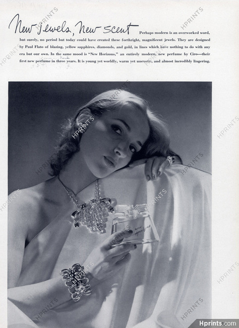 Paul Flato 1941 Set of Jewels Sapphires, Diamonds, Ciro Perfume