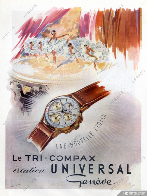 Universal (Watches) 1945 — Advertisement