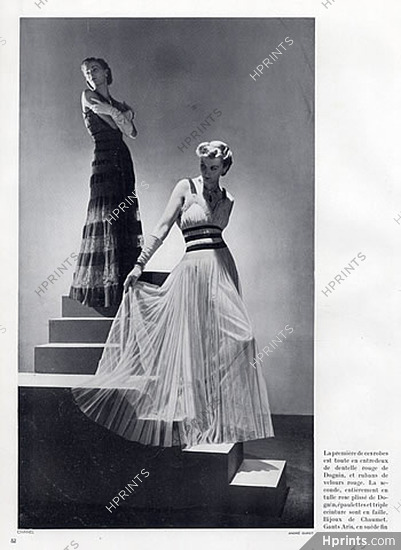 Chanel & Robert Piguet 1937 Evening Gown, Photo Durst, Dognin