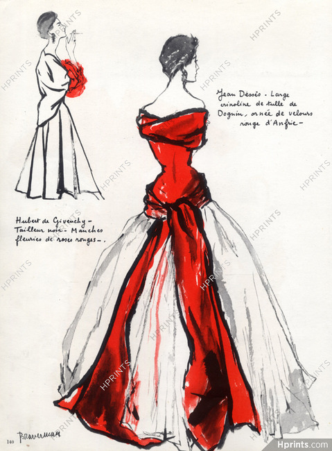 Jean Dessès 1952 Evening Gown, Anfrie, Sylvia Braverman