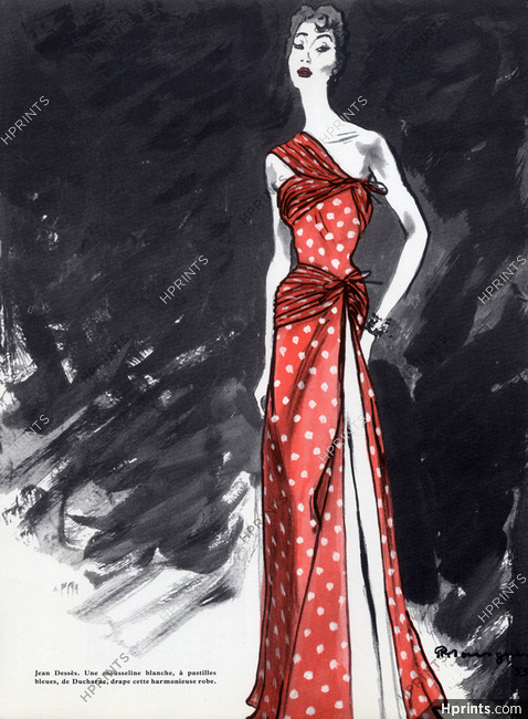 Jean Dessès 1955 Evening Gown, Ducharne, Pierre Mourgue
