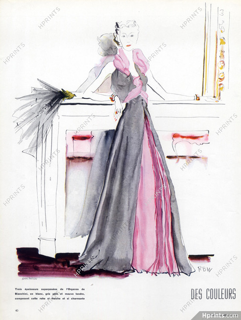 Jean Patou 1936 Evening Gown, Bouët Willaumez