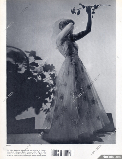 Chanel 1937 Evening Gown Fashion Photography, Cecil Beaton