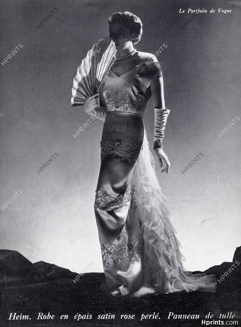 Jacques Heim 1936 Evening Gown, Fashion Photography