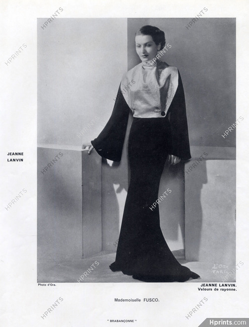 Jeanne Lanvin 1934 Evening Gown, Miss Fusco, Fashion Photography