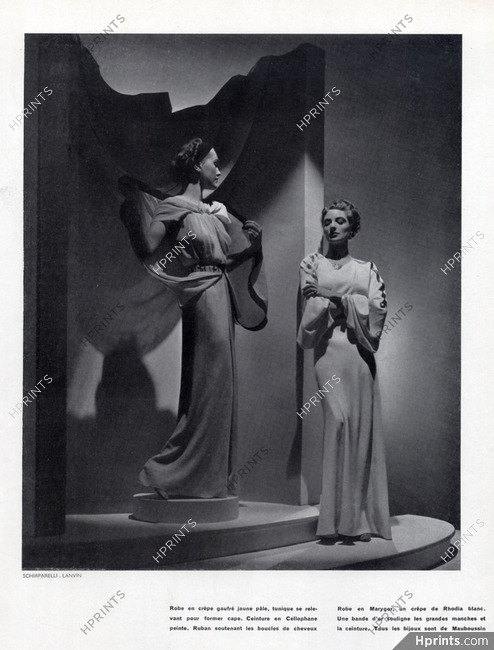 Schiaparelli & Jeanne Lanvin 1936 Fashion Photography Horst