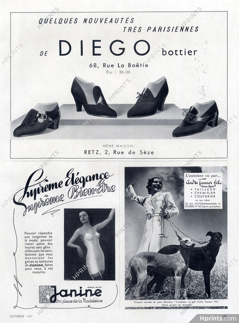 André Tunmer Fils & Diego (Shoes) 1937 Greyhound