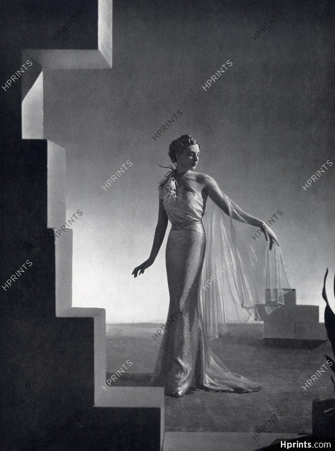 Worth 1936 Evening Gown Fashion Photography Durst