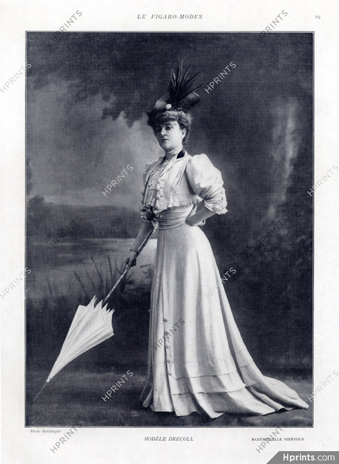 Drecoll 1906 Miss Piernod, Fashion Photography, Reutlinger