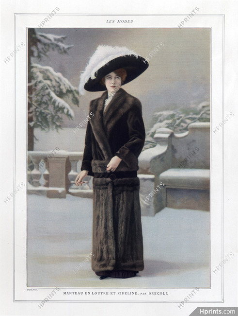 Drecoll 1910 Fur Coat, Fashion Photography, Felix