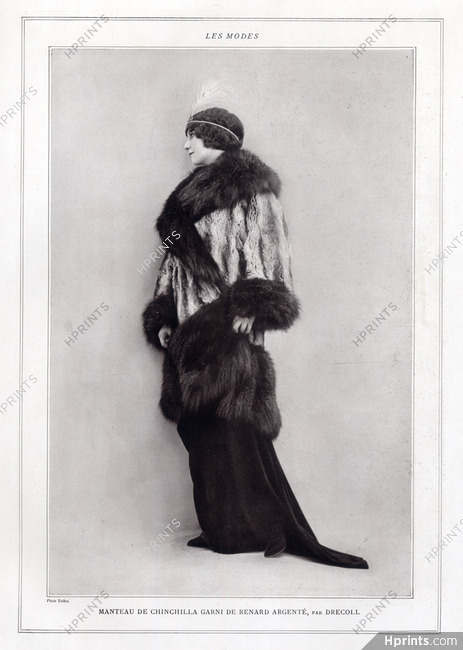 Drecoll 1912 Fur Coat, Fashion Photography, Talbot
