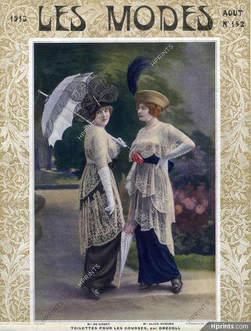 Drecoll 1913 Dresses for the Races, Fashion Photography, Talbot