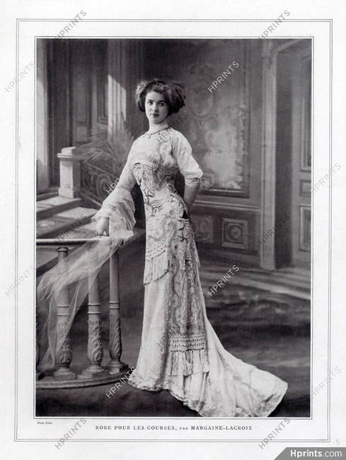 Margaine-Lacroix (Couture) 1909 Dress for Races, Fashion Photography, Felix