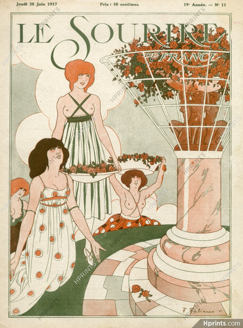 Fabien Fabiano 1917 Attractive Girls, Topless