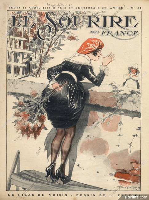 Peltier 1918 "Le Lilas du voisin" The Lilac of the Neighbor