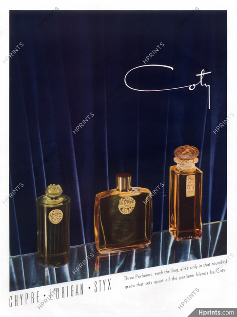 Coty (Perfumes) 1940 Chypre, L'Origan, Styx