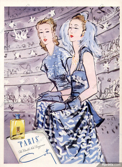 Coty (Perfumes) 1944 "Paris" by Eric