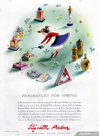Elizabeth Arden (Perfumes) 1940 Fragrances for Spring