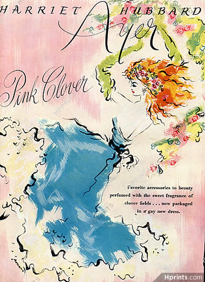 Harriet Hubbard Ayer (Perfumes) 1945 Pink Clover, Romano