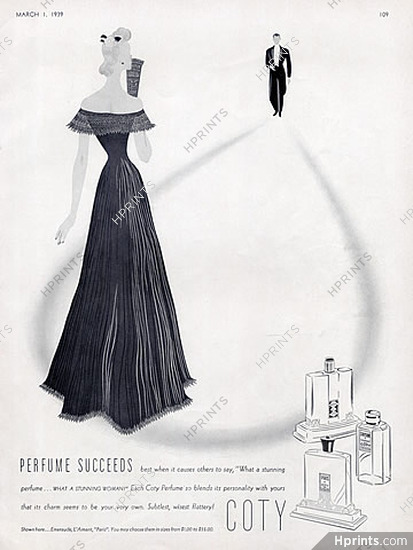 Coty (Perfumes) 1939 Paris, L'Aimant, Emeraude