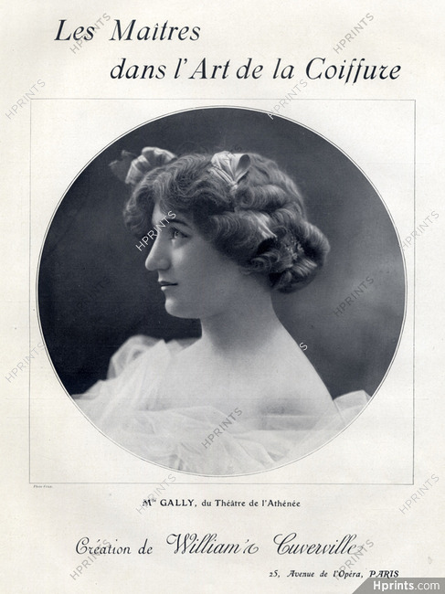 William's Cuverville (Hairstyle) 1909 Miss Gally Portrait