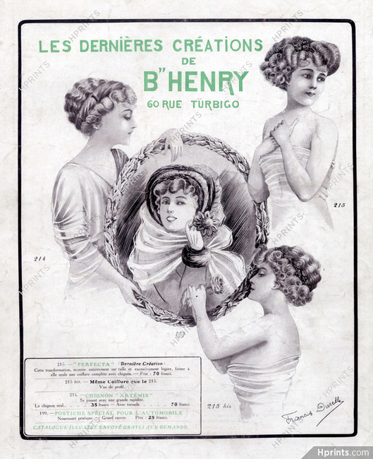 Henry (Hairstyle) 1909 Hairpiece for the Automobile