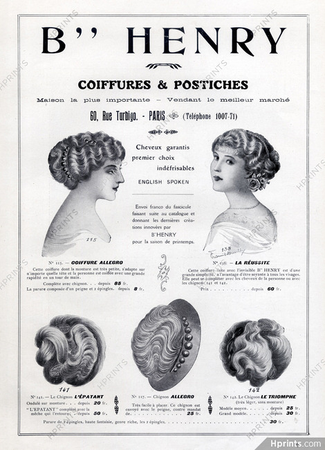 Henry (Hairstyle) 1913 Hairpieces