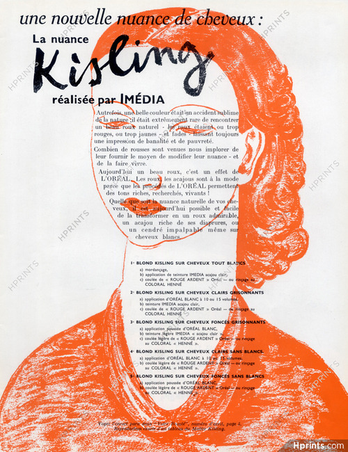 Imédia (haircare) 1937 "nuance Kisling"