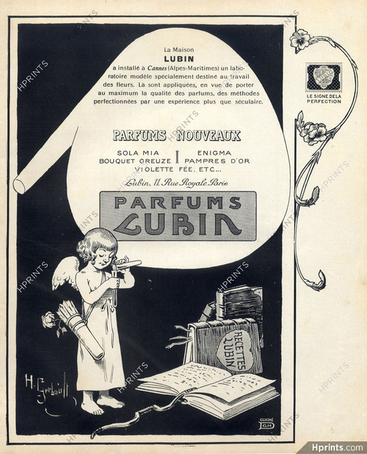 Lubin (Perfumes) 1909 Henry Gerbault
