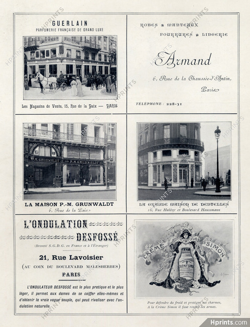 Guerlain, Grunwaldt, Crème Simon 1902