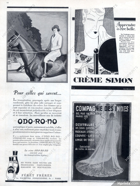 Crème Simon (Léon Bénigni), Odorono 1929
