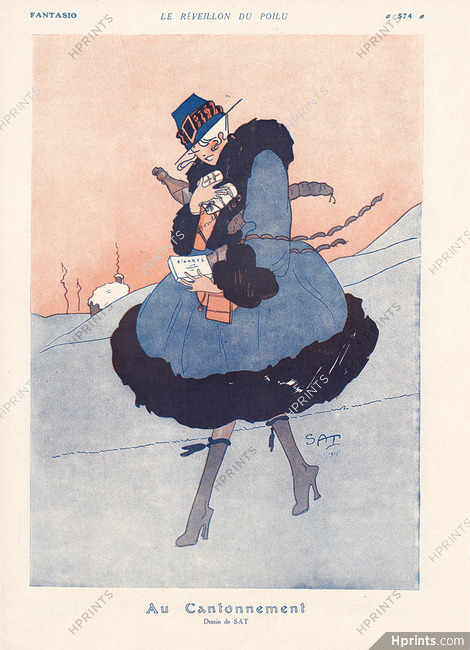 Le Réveillon du Poilu, 1915 - New Year's Presents for her Soldier, Sat