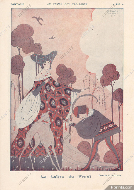 Edouard Halouze 1916 Medieval Costumes, Greyhound