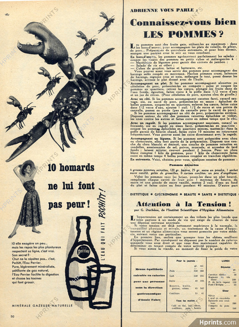 Perrier (Drinks) 1954 Lobsters