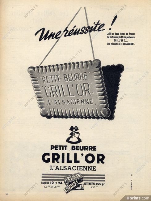 L'Alsacienne (Food) 1951 Grill'or, M.Gauberti