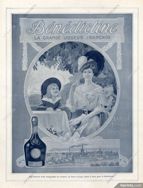 Bénédictine (Drinks) 1909 Henri Goussé, Factory, Art Nouveau Style