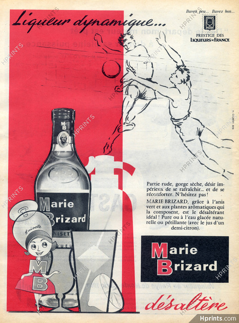 Marie Brizard (Liquor) 1960 Volleyball