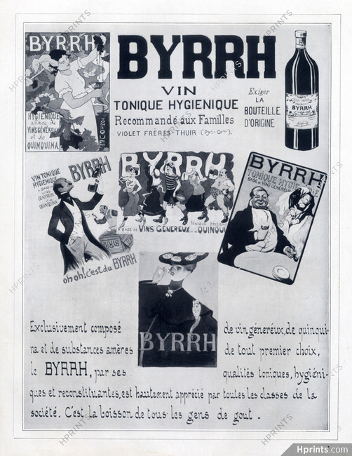 Byrrh (Drinks) 1907 Violet Frères, Affiches Art Nouveau Style