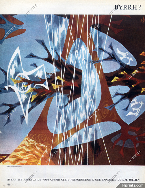 Byrrh (Tapisserie) 1963 L. M. Jullien, Tapestry