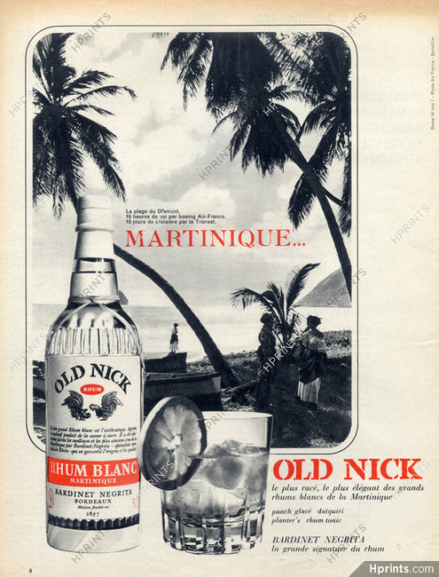 Negrita (Rhum) 1964 Bardinet Negrita, Martinique Seashore
