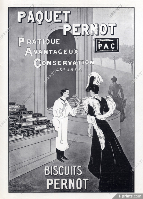 Biscuits Pernot (Food) 1905 Paquet Pernot